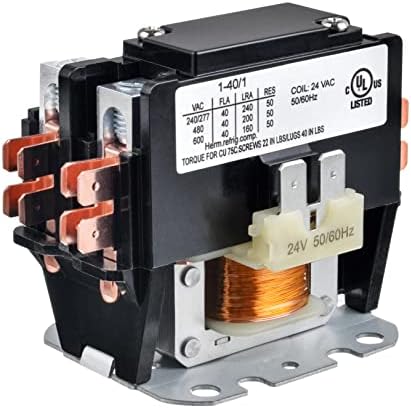 BOJACK 1 Poles FLA 40 Amp Coil 24 VAC Air Conditioner Condenser ...