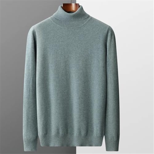 Men's Autumn and Winter Merino Wool Pullover High-Necked Cashmere Sweater Thickened Warm Loose Solid Color Top2