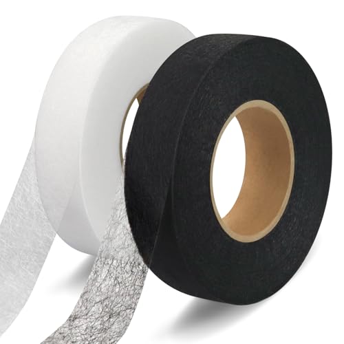 140 yards stitch witchery hemming tape 1 inch iron hemming tape 2 rolls iron on tape for hemminghem tape no sewing fusible tape adhesive wonder web for curtain pants clothes