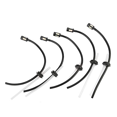 Trimmer Fuel Hose, Plastic Strimmer Fuel Hose with Filter Fuel Hose Assembly Replacement Parts (5PCS)
