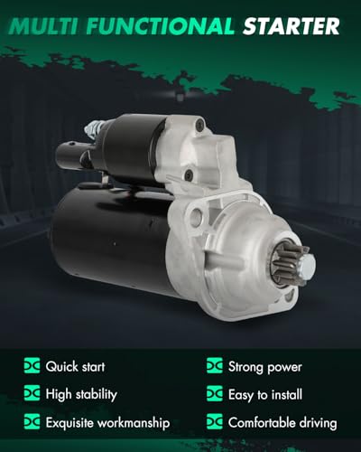 Image of SCITOO Starter Motor fit for Volkswagen for GTI 2.0L 2010,for Volkswagen for Jetta 1.9L 2006 Replacement Starter 32673