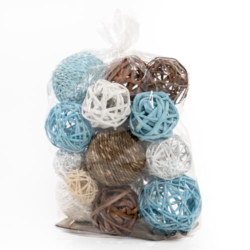 Image of ANDALUCA Decorative Vase Filler Bag with Orbs, Balls (Aqua Blue)