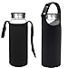 4 Pack,DanziX Neoprene Sleeve Bottle Cup Carrier Pouch,Fit for All 16oz-21oz Portable Sport Water Bottle-Black,Blue, Pink,Purple