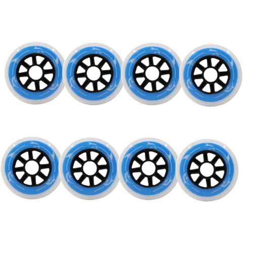 JCXYL EV 90mm/100mm Competition Speed Inline Skate Wheels 85A for PU Single Row Roller Skate Wheel Replacement Training Set of 8,Blue,90mm