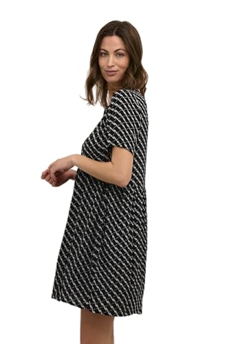 Robe col en V boutonnée pour femme avec poches et manches courtes KAFFE