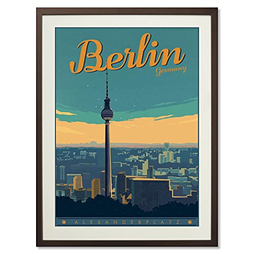Germany Berlin Vintage Travel Posters From Around The World Landscape Wall Art Print Decor Painting Gift Home Decoration Stickers (12X18 Inch) #TOP7
