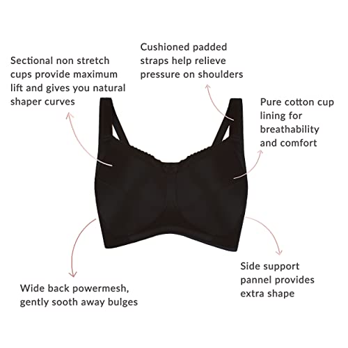 Image of NYKD NYB042 Wirefree Cotton Lined Lift Me Up Non-Padded Full Coverage Bra for Women