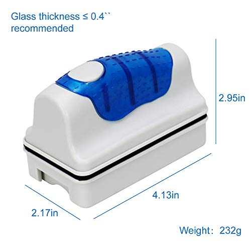 Jasonwell Magnetic Aquarium Fish Tank Glass Algae Glass Cleaner Scrubber Floating Clean Brush(L)