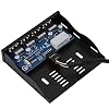 USB2.0 Front Panel Hub, USB Floppy Front Panel 3.5 Inch Floppy Bay 9 Pin to 4 Interface USB 2.0 HUB, Computer Accessories