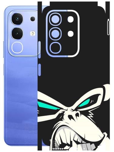 Image of AtOdds Mobile Skin Sticker Wrap | Compatible for VIVO IQOO Z10X (5G) | Scratchproof Matte Finish | Full Coverage for All Sides & Camera Protection (Angry-Gorilla)