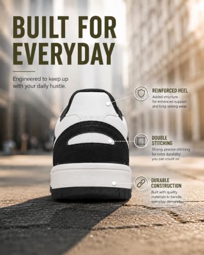 Image of HAUX Stylish Casual Mid Top Sneaker and Trendy Shoes with Laces for Men & Boys, Perfect, College, Parties and Outings, Lightweight, Comfortable, and Durable for All-Day Use, Cushioned Sole for Walking and Outdoor Styling