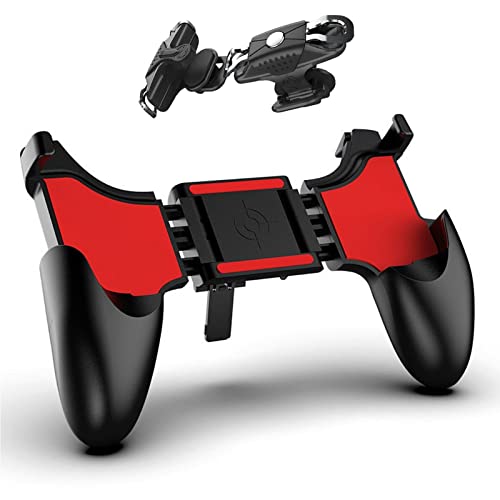 KingTSYU Mobile Game Controller, Handy Gaming Controller mit Triggers Für PUBG/Call of Duty, Mobile Gamepad Grip Für 4-6.7' iPhone iOS Android Phone