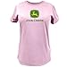 John Deere Womens JD Glitter Logo Tee - Pink