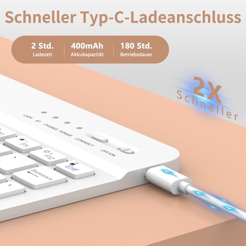 TQQ Tastatur Hülle für iPad (9./8./7. Generation) – Ansicht 3