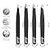 SIVOTE 4-Pack Eyebrow Tweezers for Women – Professional Tweezers for Facial Hair & Chin Hair Removal – Stainless Steel Precision Tweezers for Men and Women in Black