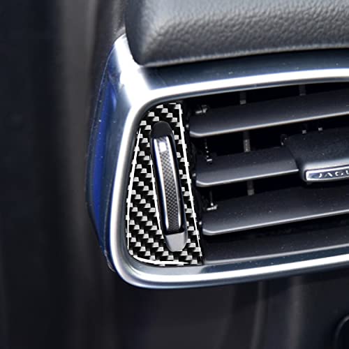 Real Premium Carbon Fiber Compatible with Jaguar F-PACE X761 2016 2017 2018 2019 2020 Accessories Car Left and Right Vents Cover Sticker Decal Auto Interior Trim
