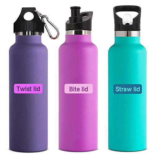 Straw Lid for Hydro Flask Water Bottle Replacment Lids For Hydro Flask 18 21 24 oz Simple Modern Ascent, Takeya, Thermoflask Standard Mouth Bottle-3 Sports Lids With Straw