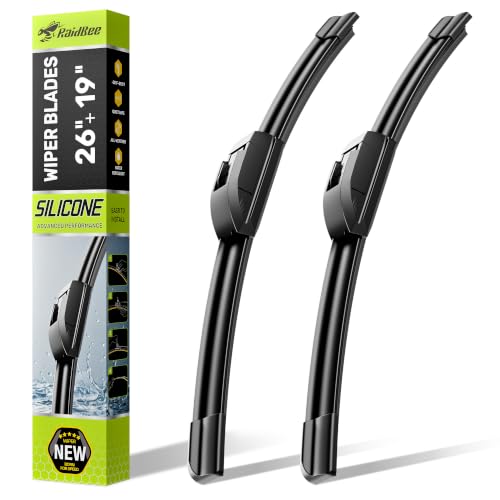 Raidbee® 26" and 19" Silicone Windshield Wiper blades Replacement for