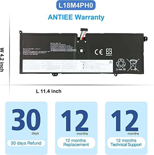 ANTIEE L18M4PH0 L18C4PH0 Bateria do laptopa kompatybilna z Lenovo Yoga C940-14IIL 81Q9 2 w 1-14-calowy ekran dotykowy Laptop Series 5B10T11585 5B10T11586 5B10W67374 SB10W67323 5B10W; 67180 7,68 V 60