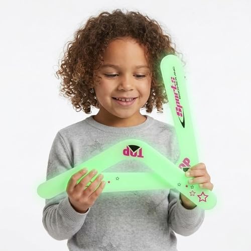 Image of Glowing Lightning V Shape Boomerang Toy for Kids 3+ & Adults | Returning Flying Spinner Rotating Spinner Outdoor Sports Game Toy for Boys | Girls Birthday Gift for Children Fun Activity Items