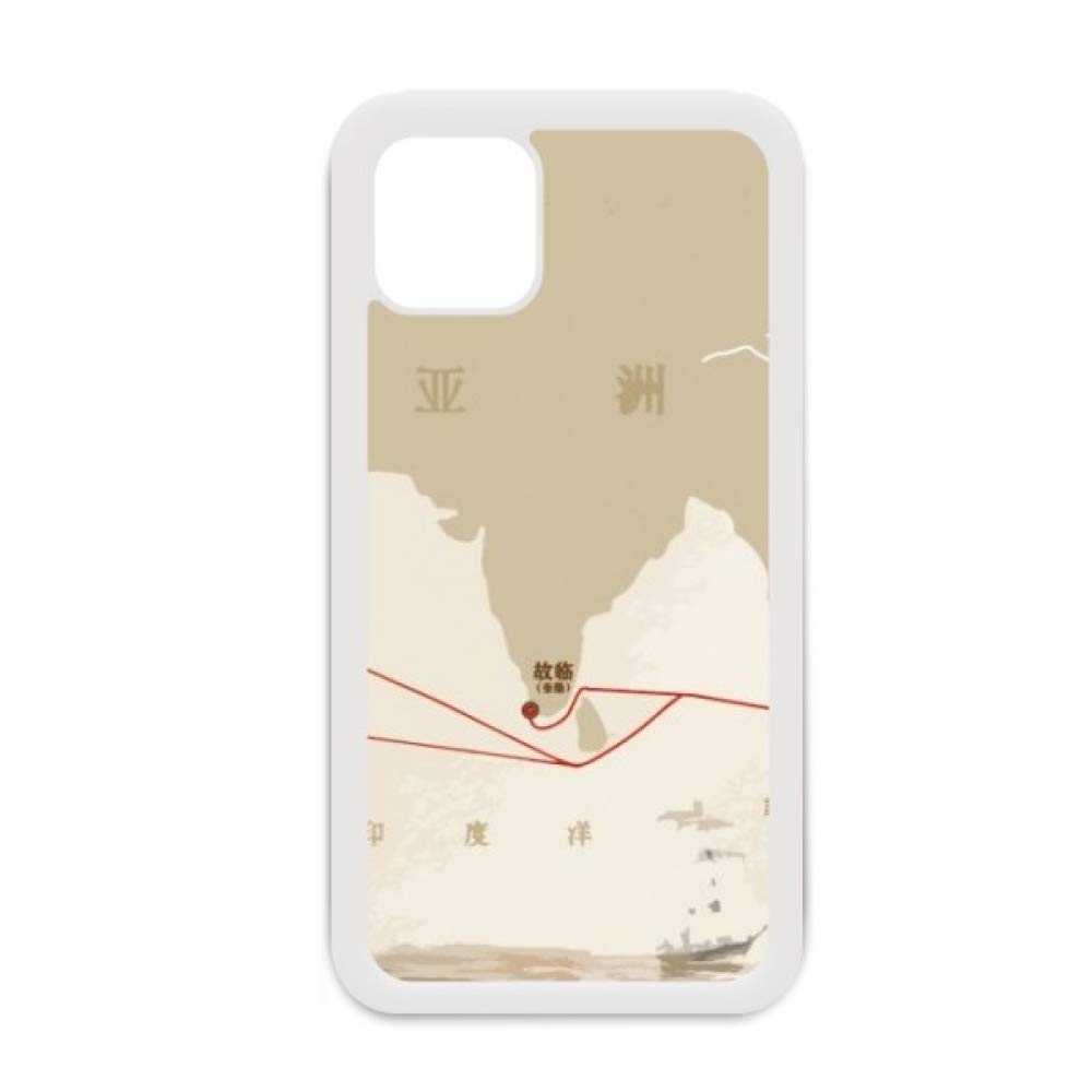 Coque Silk Road Map iPhone 12 Pro Max Blanc anti-rayure fine
