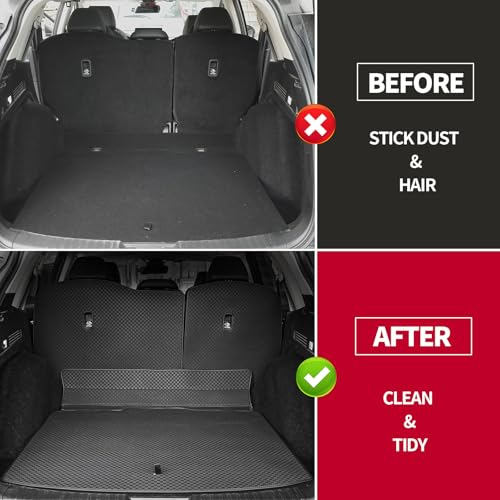 Image of Trunk Liner & Backrest Mat Compatible with 2019-2024 2025 Cadillac XT4- Custom Fit PU Leather Cargo Liner and Backrest Protector- All Weather Waterproof Anti-Slip Easy to Clean Cargo Mats