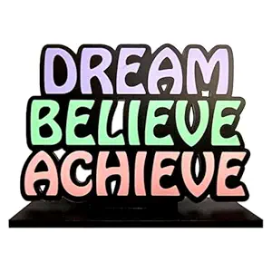Sehaz Artworks Table Decor Items | Office Table Accessories | Office Decoration Items | Home Decor Items | Study Table Decor Items | Showpiece for Office Desk Decorative Items-Dream Believe Achieve