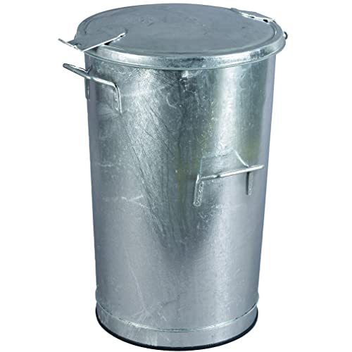 Kehrichteimer, 55 l Stahl verzinkt, 408/620 mm Cover