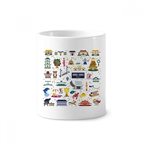 Porte-brosse à dents céramique Hong Kong tasse blanche anti-bazar de bureau