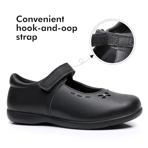 Ahannie Girls Mary Jane School Uniform Shoes Kids Black Dress Flats4