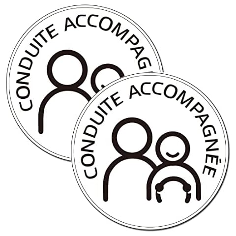 TSLRSA Conduite Accompagnée Magnétique Aimanté - 2 Disques Conduite Supervisée Magnetique,Sticker Disque Conduite accompagnée Autocollant pour Voiture Jeune Conducteur Apprentissage Cover