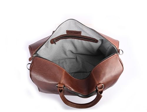 Leather Duffel Bag for Men & Women Travel, Weekend, Overnight, Gym Bag4
