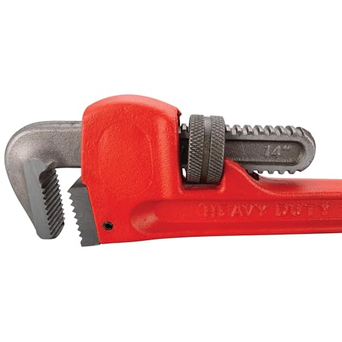 Image of Performance Tool W1133-14B 14 in. Adjustable Pipe Wrench, Red