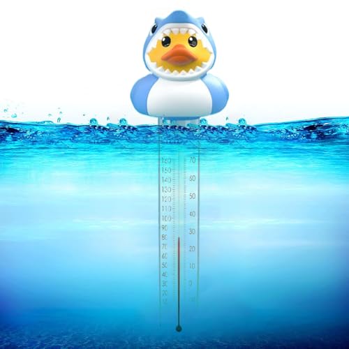 Thermomètre de piscine flottant facile à lire | Thermomètre de piscine mignon canard – Pour la douche, les voyages, la maison, la piscine extérieure et...