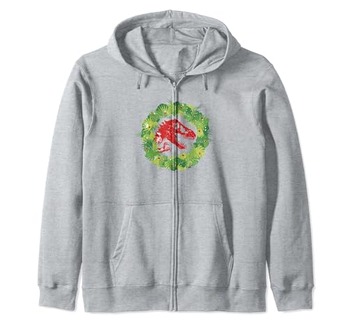 Sweat Jurassic World Christmas Wreath Logo à capuche pour le froid de Noël