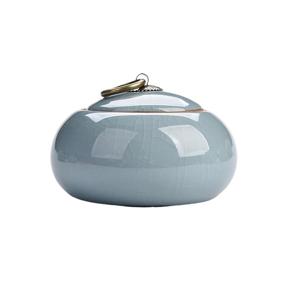 DFHS46JK Kitchen Jars Ceramic Sealed Tea Canister With Lid Countertop Storage Container For Sugar, Coffee for Sugar(Blue)
