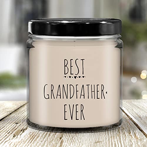 LaPomme Best Grandfather Ever Candle, Funny Grandfather Candle, Funny Candle for Grandfather, Funny Grandfather Gift, Grandfather Vanilla Candle 9oz