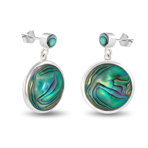 Boucles d'oreilles argent 925 nacre abalone finis les bijoux ternes avec le modele Nael