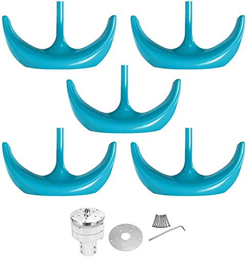 RDJM Turbina eólica 4000W del Eje Vertical del Viento generador de turbinas, 12V 24V Linterna 5 Cuchillas del Molino de Viento Motor Kit Carga Energía Turbinas for el hogar Camping (Color : 24v)