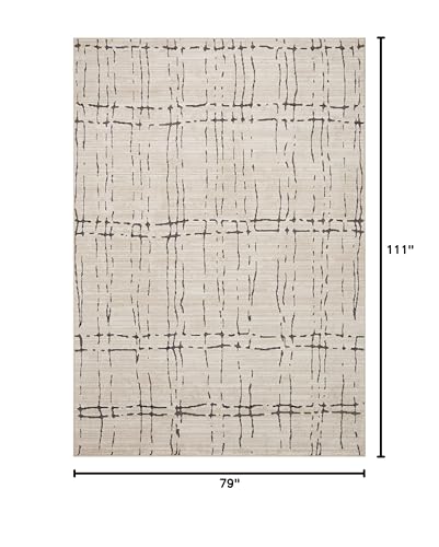 Image of Loloi Darby Collection DAR-06 Sand /Dk. Grey 6'-7 inch x 9'-3 inch Area Rug
