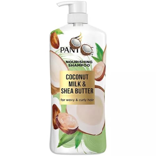 Shea Butter and Coconut Milk SHAMPOO, 38.2 fl oz - Moisture for Curly, Wavy & Dry Hair - Nourishing, Frizz Control, Sulfate-Free Shampoo for Shine & Softness