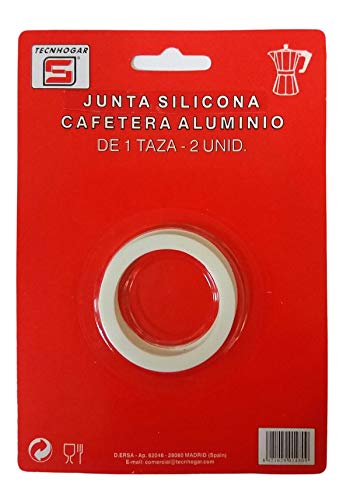 Distribuidora Ersa 1Tz Junta Cafetera, Silicona, Blanco, 16,5 X 11,5 X 1 Cm, 2 Unidades