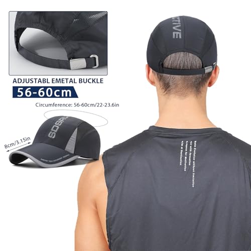 AYPOW 2 Paquetes Gorra de Béisbol de Secado Rápido Hombres Mujeres, Malla Transpirable Ligera Plegable Deportes al Aire Libre Gorro de Béisbol, Protección Solar Sombreros de Béisbol Sombrero de Sol - imagen 5