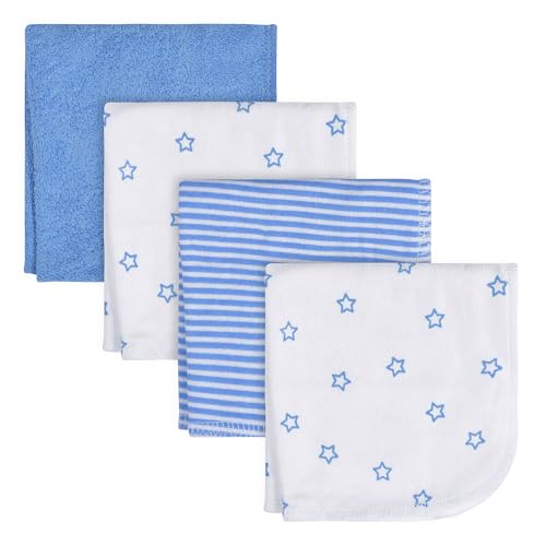 Image of Gerber Onesies 4-Pack Baby Boys Stars Washcloths