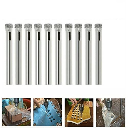 NUSHKI 10Pcs 6mm Brocas Diamantadas para Mármol miniatura 6