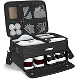 ANILD Golf Trunk Organizer, 2 Layer Golf Storage Case with Separate Ventilated Compartment for 2 Pair Shoes, for Balls, Tees, Clothes, Gloves, Accessories, Golfer Gifts