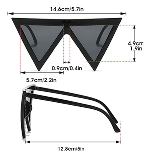 bullabulling Triangle Hip hop Sunglasses For Women Trendy Ocean Lens Sun Glasses Men Party Prom Sunglasses4