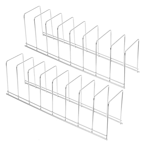 LOPUNER Portapiatti in Acciaio Inossidabile 2 Pezzi Organizer per Coperchi e Vassoi Scolapiatti Robusto per Cucina Design Semplice Riporre Utensili