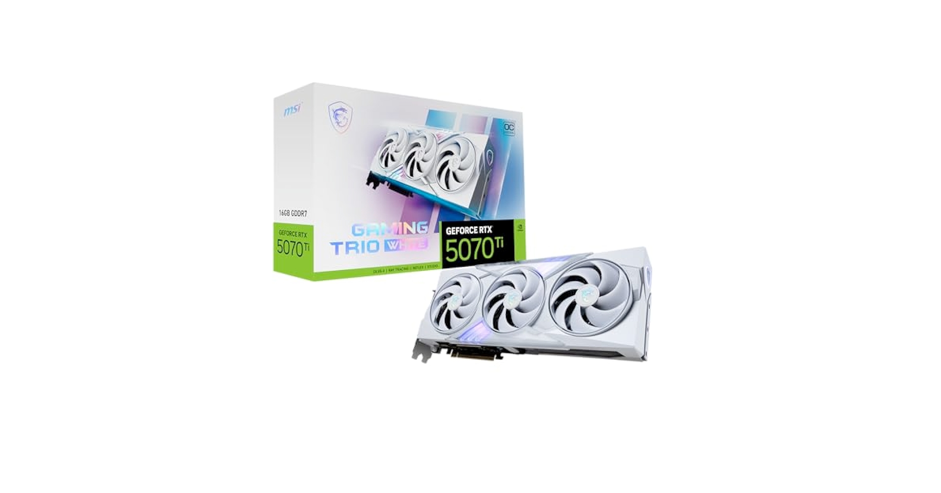 【RTX5070】GAMING TRIO OC (WHITE) MSI GeForce RTX 5070 GAMING TRIO OC WHITE D7 12GB Gaming