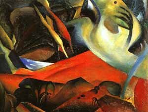 Peinture à l'huile de The Storm 1911 par Auguste Macke en reproduction de 36 x 48 pouces